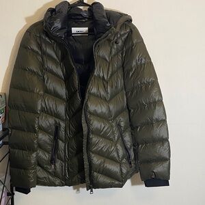 DKNY Dark Green Quilted Jacket